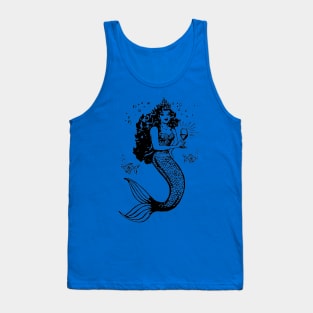 Mermaid Drinking Wine Tank Top